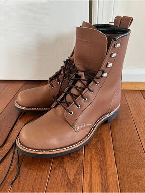 Red Wing Shoes Brown Leather Lace-Up Work Boots